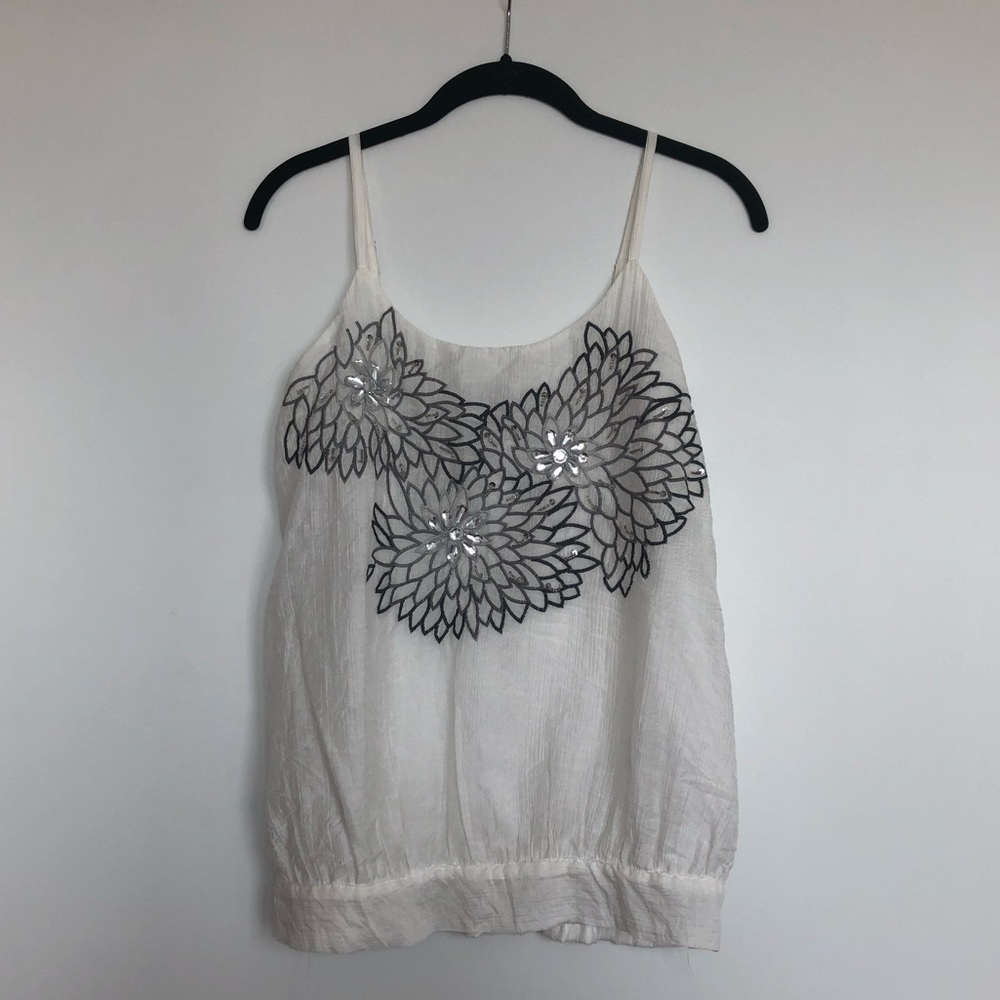 Cute White Designed Top